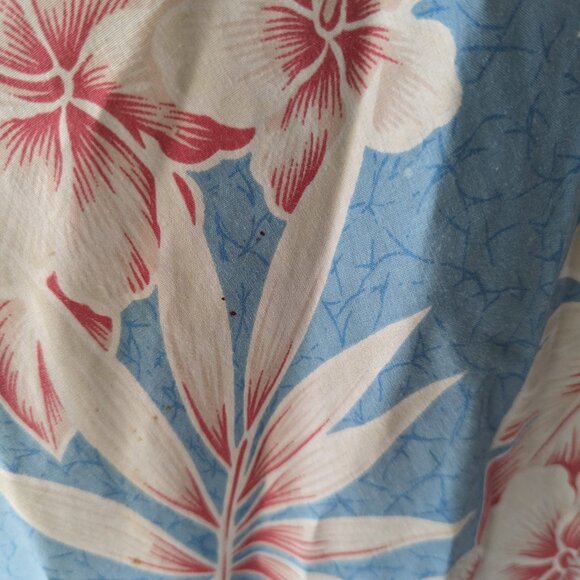 Vintage Hawaiian Dress Size Large Sleeveless Made In Hawaii All Over Print - Picture 4 of 11